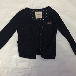 Hollister navy blue cardigan
